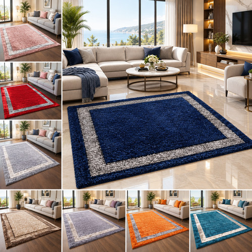 Large shaggy area rug soft - large,