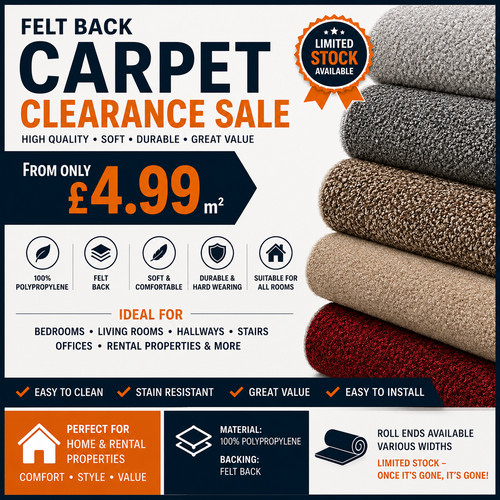 Felt back carpet clearance - felt,