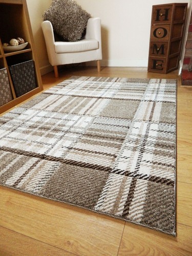 New beige tartan modern small - modern,